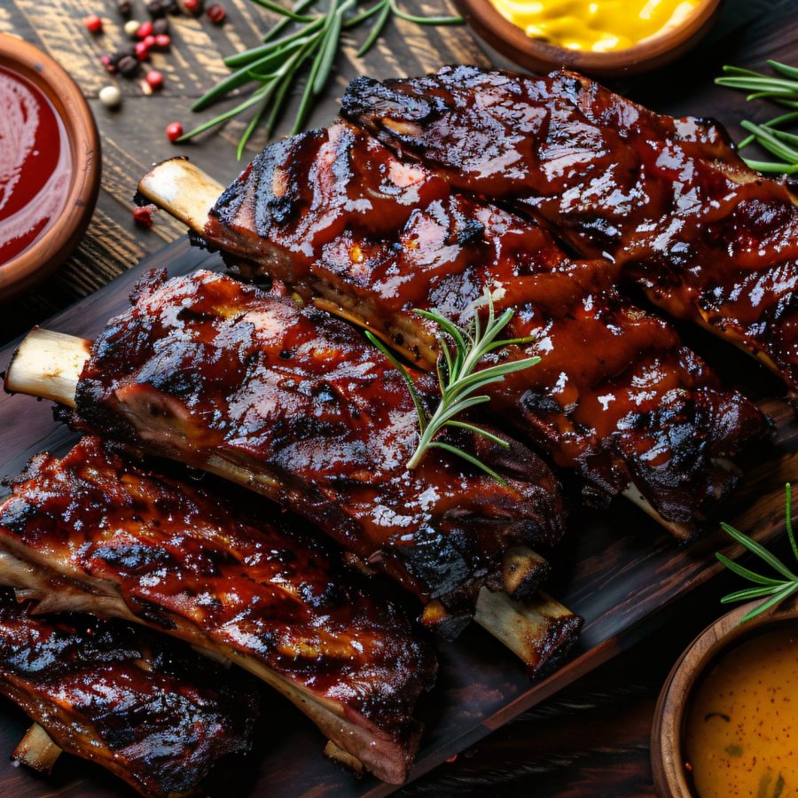 table-food-that-includes-meat-sauces-condiments table-food-that-includes-meat-sauces-condiments